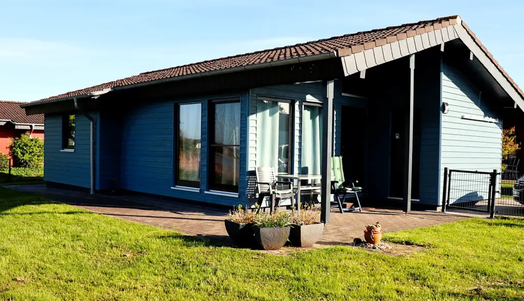 Ferienhaus B14 – Ansicht von der Terrasse